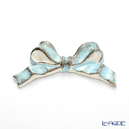 ソルディ フィレンツェリボン ナイフレスト（箸置き） F8 ホワイト／ライトブルーリボン