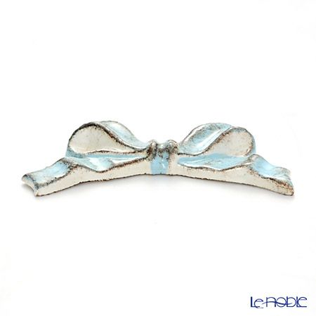 ソルディ フィレンツェリボン ナイフレスト（箸置き） F8 ホワイト／ライトブルーリボン