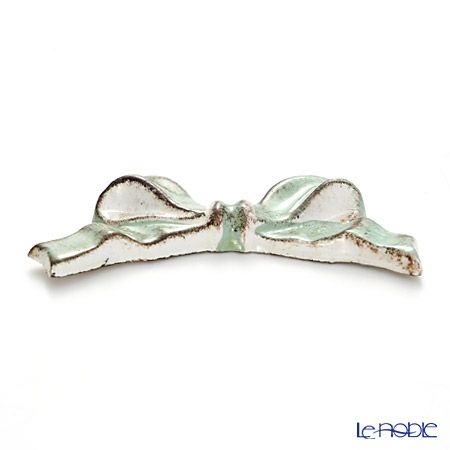 ソルディ フィレンツェリボン ナイフレスト（箸置き） F8 ホワイト／ミントグリーンリボン