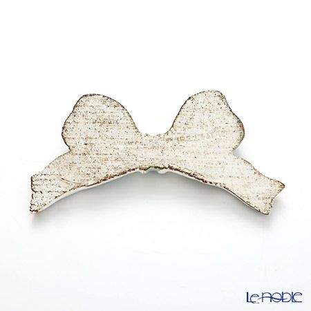 ソルディ フィレンツェリボン ナイフレスト（箸置き） F8 ホワイト／ミントグリーンリボン