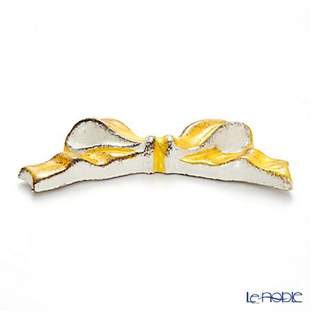 ソルディ フィレンツェリボン ナイフレスト（箸置き） F8 ホワイト／イエローリボン