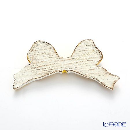 ソルディ フィレンツェリボン ナイフレスト（箸置き） F8 ホワイト／イエローリボン