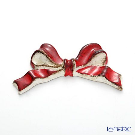 ソルディ フィレンツェリボン ナイフレスト（箸置き） F8 ホワイト／レッドリボン