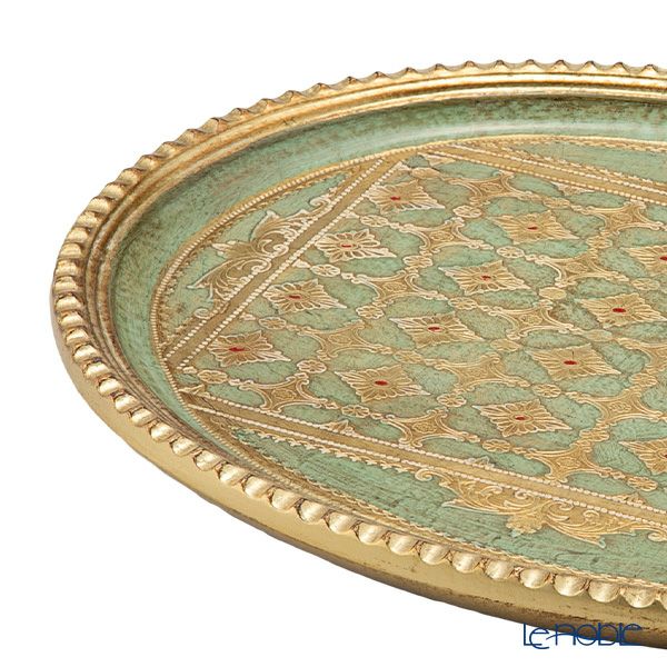 ソルディ フィレンツェ トレイ オーバル LP224／2 ライトグリーン 30×38cm