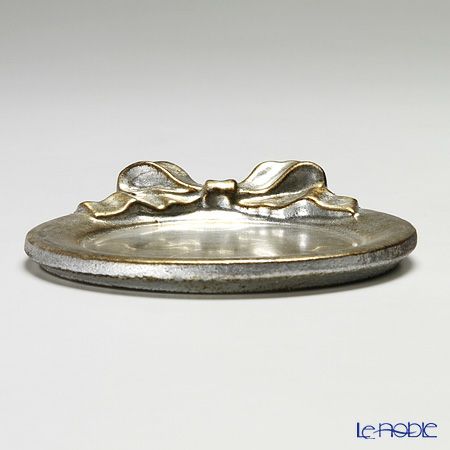 ソルディ フィレンツェ ミニトレイ／コースター ラウンド リボン シルバー 1020