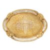 ソルディ フィレンツェ トレイ オーバル 22×30cm ホワイト／ゴールド 12／GTR-1