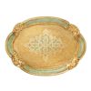 ソルディ フィレンツェ トレイ オーバル 22×30cm グリーン／ゴールド 12／GTR-1