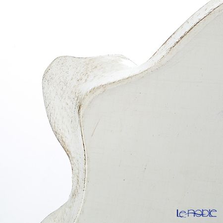 ソルディ フィレンツェ トレイ ラウンド 38×47cm ホワイト／シルバー リボン 1000