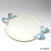 ソルディ フィレンツェ トレイ ラウンド 45×55cm リボン ホワイト／ライトブルー 1001