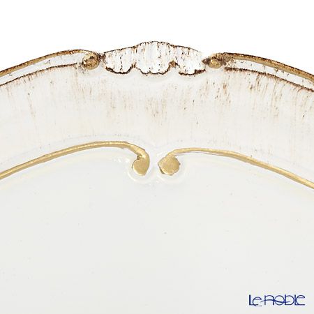 ソルディ フィレンツェ トレイ バロッコ オーバル 41.5×30cm ホワイト／ゴールド 3050／1