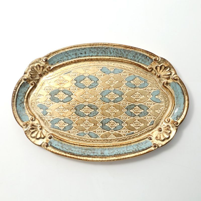 ソルディ フィレンツェ トレイ（S） オーバル 17×26cm ライトブルー