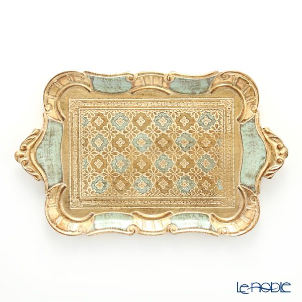 ソルディ フィレンツェ トレイ 長方形 グリーン 22×37cm LP3049／2