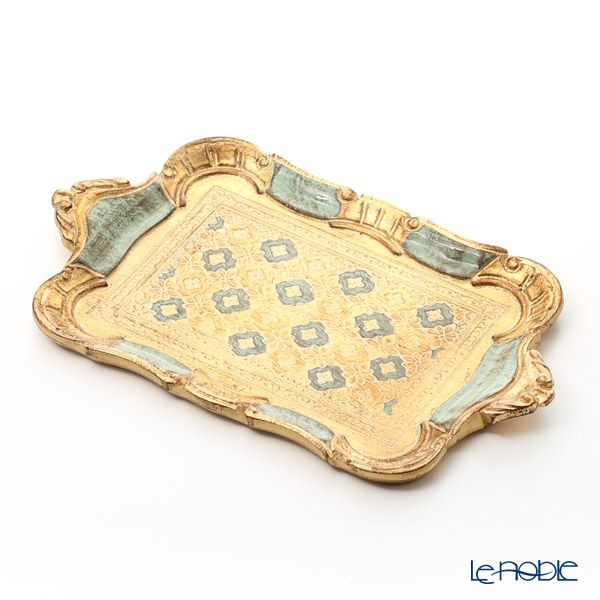 ソルディ フィレンツェ トレイ 長方形 グリーン 22×37cm LP3049／2