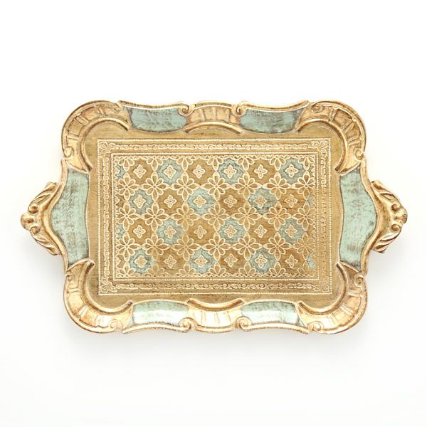 ソルディ フィレンツェ トレイ 長方形 グリーン 22×37cm LP3049／2