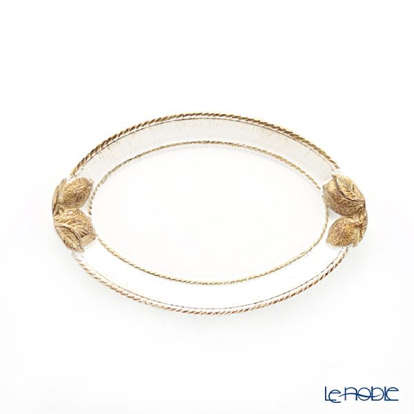 ソルディ フィレンツェ トレイ レモン オーバル ホワイトゴールドライン 15×23cm 9930／0