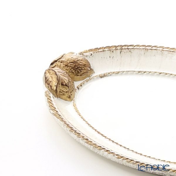 ソルディ フィレンツェ トレイ レモン オーバル ホワイトゴールドライン 15×23cm 9930／0