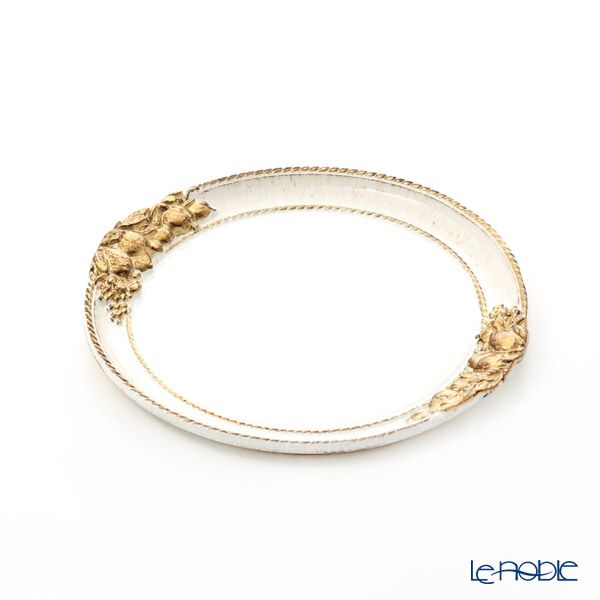 ソルディ フィレンツェ トレイ レモン ラウンド ホワイトゴールドライン 21×20cm 9910