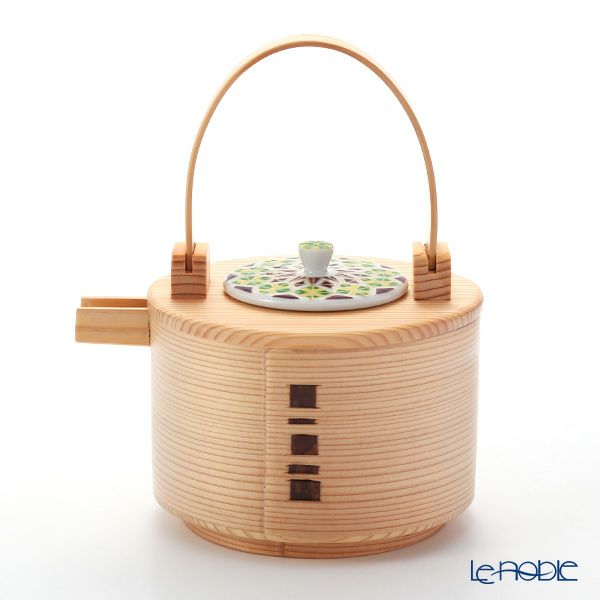 京焼・清水焼 酒器 K0993 曲げわっぱ彩万華鏡紋 緑 600ml