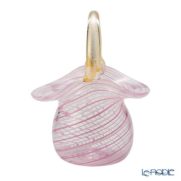 カンパネラ スモールバスケット ピンク（40 V03／A）H9cm