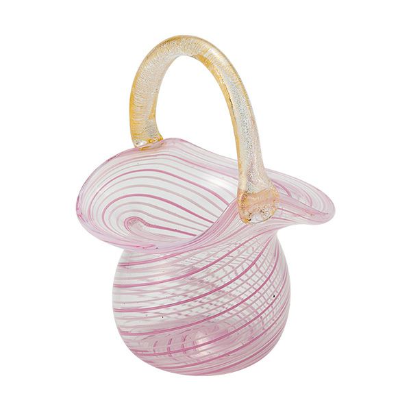 カンパネラ スモールバスケット ピンク（40 V03／A）H9cm