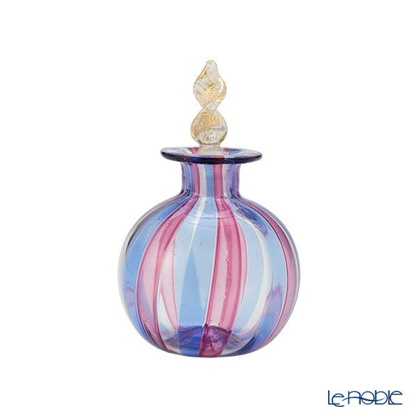 カンパネラ 香水瓶 ラウンド型 ストライプ（124 B01／B）H9cm