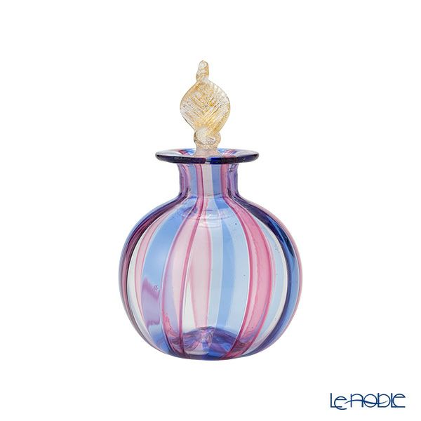 カンパネラ 香水瓶 ラウンド型 ストライプ（124 B01／B）H9cm