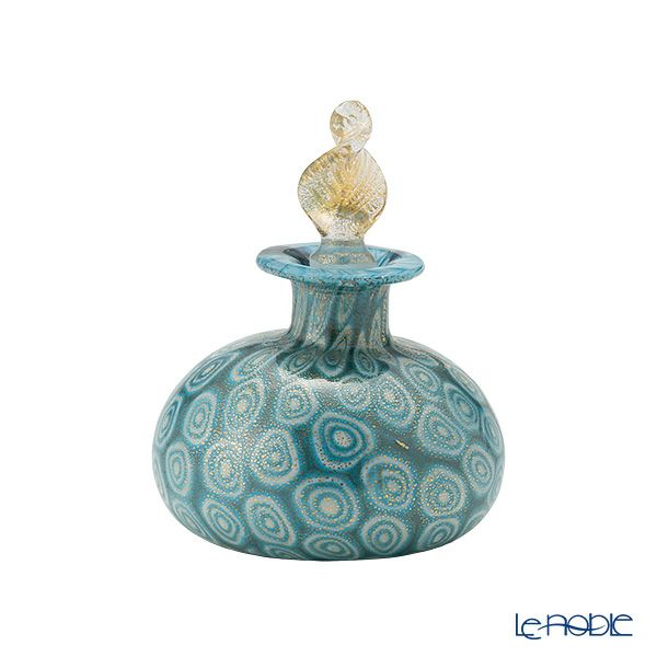 カンパネラ 香水瓶 平型 フィオーリターコイズ（97 B01／E）H8cm