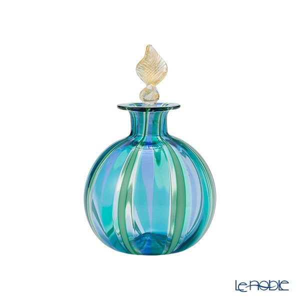 カンパネラ 香水瓶（S） ラウンド型 ブルー×ライトブルー（24 B02／B）H11.2cm