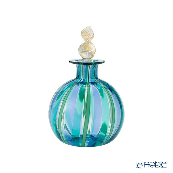 カンパネラ 香水瓶（S） ラウンド型 ブルー×ライトブルー（24 B02／B）H11.2cm