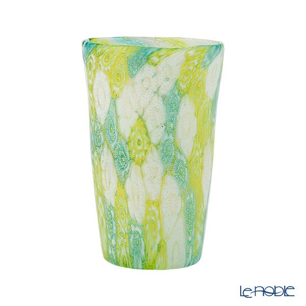 カンパネラ タンブラー（S） グリーンゴールド ミレフィオーリ（146 B27／E）H9.3cm