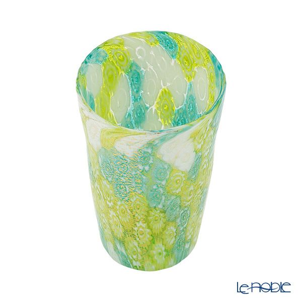 カンパネラ タンブラー（S） グリーンゴールド ミレフィオーリ（146 B27／E）H9.3cm