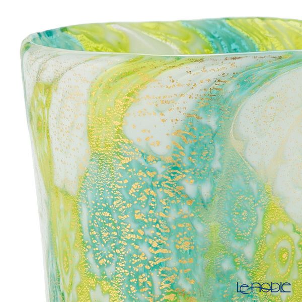 カンパネラ タンブラー（S） グリーンゴールド ミレフィオーリ（146 B27／E）H9.3cm