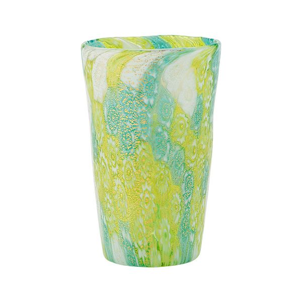 カンパネラ タンブラー（S） グリーンゴールド ミレフィオーリ（146 B27／E）H9.3cm