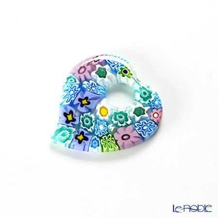 エルコーレモレッティ ペンダント ハート パステル多彩 9750 200 60cmひも付