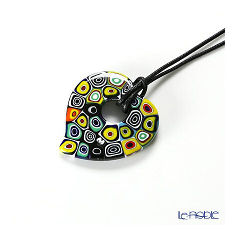 エルコーレモレッティ ペンダント ハート アース系 9750 001 60cmひも付