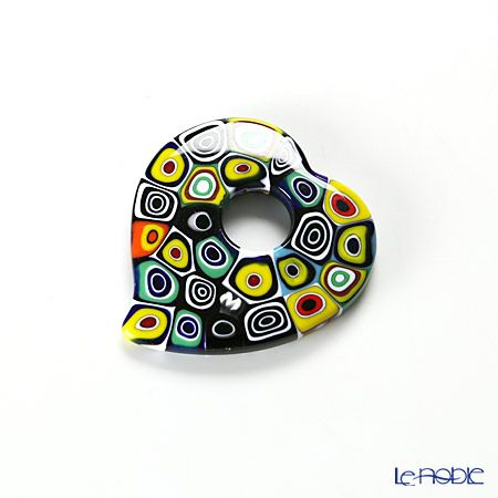 エルコーレモレッティ ペンダント ハート アース系 9750 001 60cmひも付