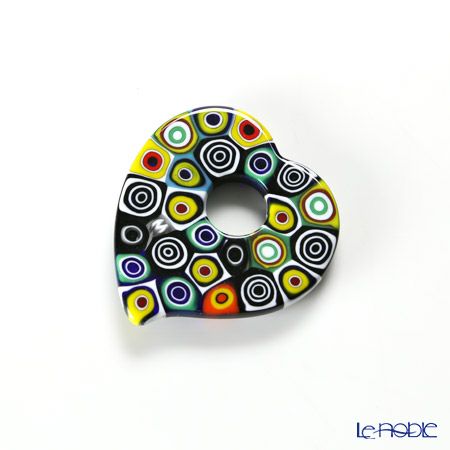 エルコーレモレッティ ペンダント ハート アース系 9750 001 60cmひも付