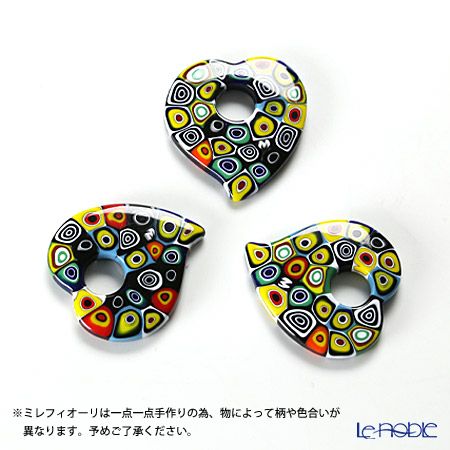 エルコーレモレッティ ペンダント ハート アース系 9750 001 60cmひも付