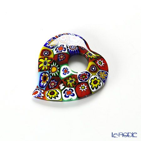 エルコーレモレッティ ペンダント ハート ゲンショク多彩 9750 100 60cmひも付