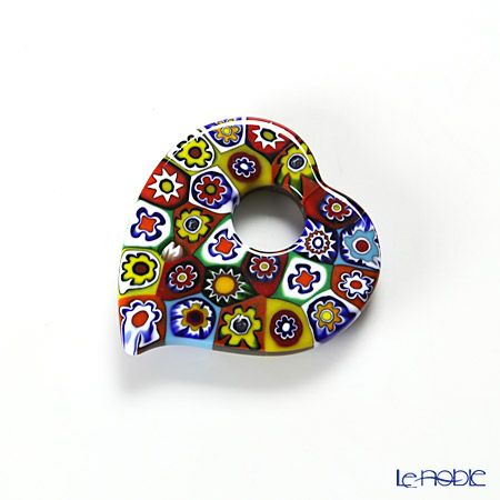 エルコーレモレッティ ペンダント ハート ゲンショク多彩 9750 100 60cmひも付