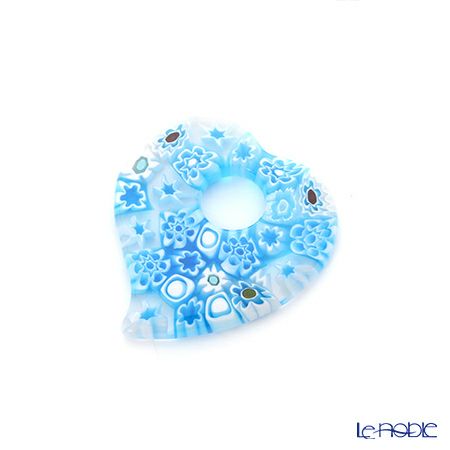 エルコーレモレッティ ペンダント ハート ライトブルー系 9750 216 60cmひも付