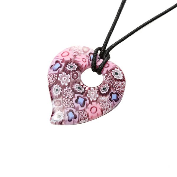 エルコーレモレッティ ペンダント ハート ブルー系 9750 212 60cmひも