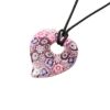 エルコーレモレッティ ペンダント 60cm紐付き ハート ピンク系 9750 214