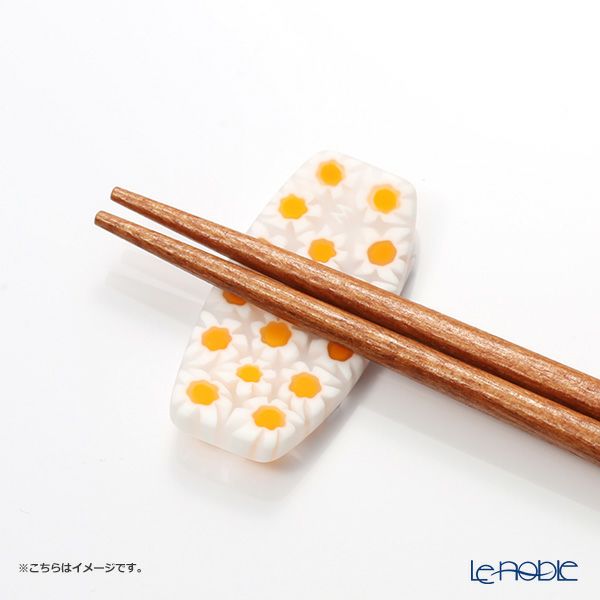 エルコーレモレッティ 箸置き chopstick rest イエロー×ホワイト（59）