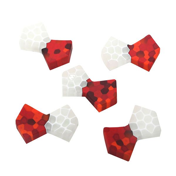 エルコーレモレッティ 箸置き chopstick rest FIO 5ピースセット レッド×ホワイト モザイク