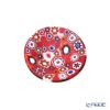 エルコーレモレッティ ミレフィオーリ ミニプレート ラウンド 7cm レッド系 R