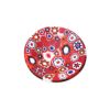 エルコーレモレッティ ミレフィオーリ ミニプレート ラウンド 7cm レッド系 R