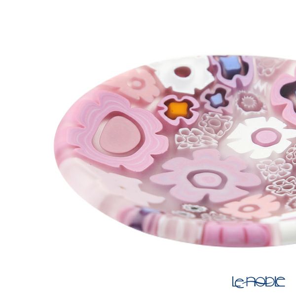 エルコーレモレッティ ミレフィオーリ ミニプレート ラウンド 7cm ピンク系 P