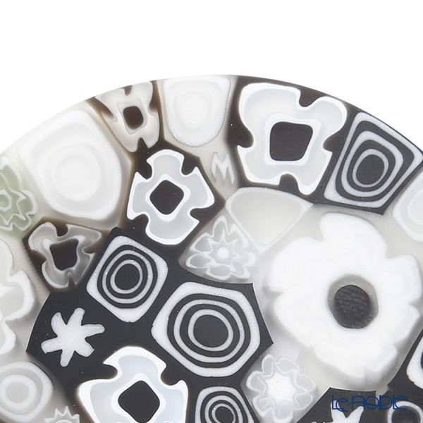 エルコーレモレッティ ミレフィオーリ ミニプレート ラウンド 7cm ブラック系 BW