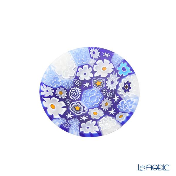 エルコーレモレッティ ミレフィオーリ ミニプレート ラウンド 7cm ブルー系 B